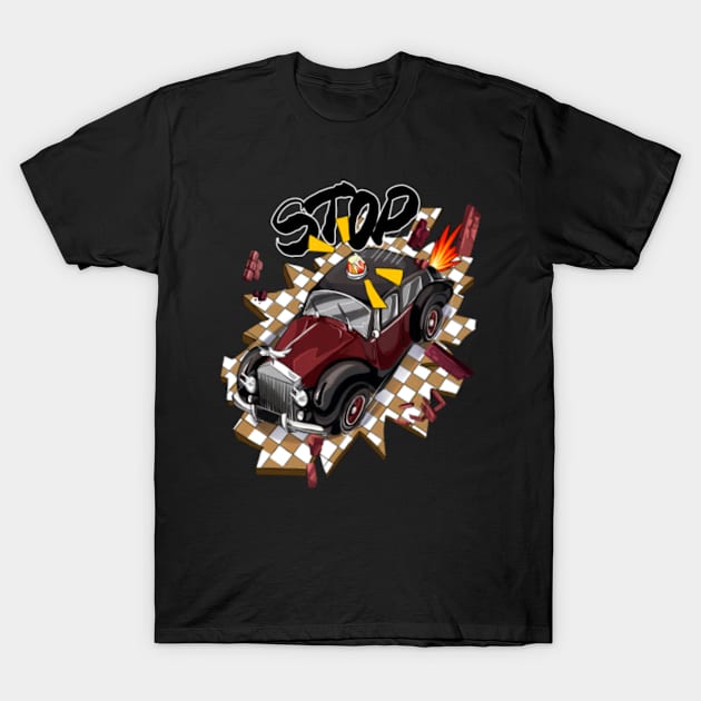 Stop cars T-Shirt by Mob0